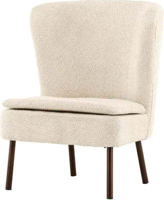 Productafbeelding van FURNLUX Fauteuil, model Hallso, beige en bruin, 66 cm / Hoofdkleur: Beige / Afmetingen: 66 x 80 x 92 cm