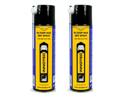 Produktbild von 2 Stück Innotec Hi-Temp Wax Spray Unterboden und Hohlraumschutz Fettspray Transparent - Next Level Konservierung für Automotive & Industrie