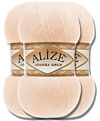 Produktbild von Alize 3x 100g Angora Gold Wolle, Uni, Häkeln, Stricken (681)