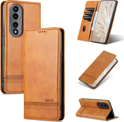 Obrázek produktu pro Honor 70 Leather Case, Flip Cover Wallet Case Magnetic Closure Stand Protective Cover pro Honor 70 Yellow