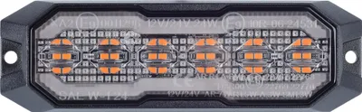 Produktbild von Berger & Schröter | 2er Set 12 LED Heck orange mit Positionslicht Warnleuchte, Warnlicht, Blitzlicht rot 12V/24V , 16 Blitzmodi