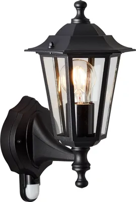 Produktbild von BRILLIANT Außenwandleuchte mit Bewegungsmelder Carleen schwarz IP44 E27 60 Watt g. f. Normallampe