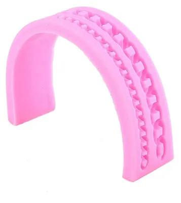 Silikon-Fondantform, 16,8 x 4,4 x 1,2 cm, rosa, hitzebeständig