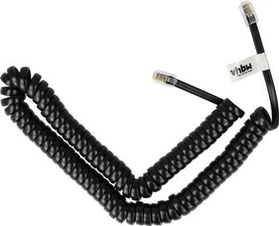 Produktbild von vhbw Spiralkabel RJ10 für Festnetztelefon, Telefonhörer, Telefon - Telefonkabel