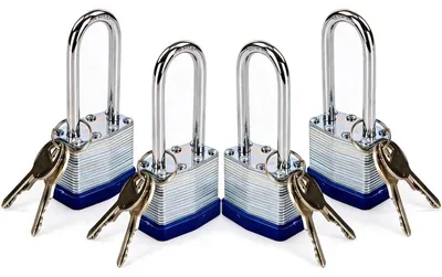 Immagine prodotto di Lucchetto con arco lungo, 40 mm, acciaio laminato, confezione doppia