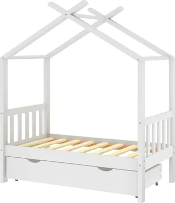 Immagine prodotto di Giroletto Bambini con Cassetto Bianco Legno di Pino 70x140 cm