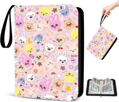 Produktbild von Stray Kids Photocard Binder, Skz Skzoo Photocard Holder, Stray Kids Merch, Sammelkarten Album Kpop 100 Seiten Platz für 400 Karten für Stay, Jungen