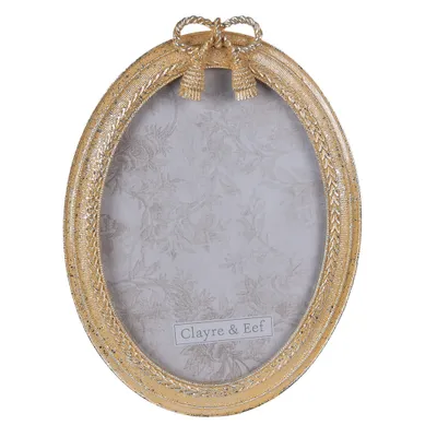 Produktbild von Clayre & Eef Bilderrahmen 13x18 cm Goldfarbig Polyresin