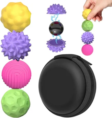 Productafbeelding van Magnetisch fidget-speelgoed - Magnetische sensorische ballen - Anti-stress speelgoed van siliconen - Magneetspel