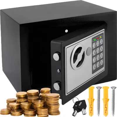 Produktbild von Safe Möbeltresor Elektronisch – Zahlenschloss-Kompakte Dokumententresor, abschließbar, stabil & sicher, für Bargeld, Dokumente & Wertsachen Retoo