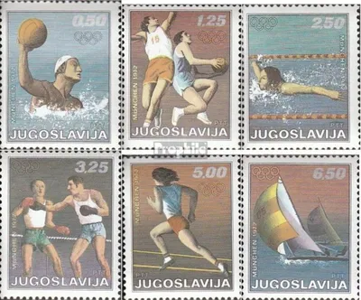 Produktbild von Briefmarken Jugoslawien 1972 Mi 1451-1456 (kompl.Ausg.) postfrisch Olympische Sommerspiele