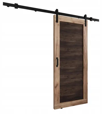 Produktbild von KierMoebel Schiebetür Komplettset LOFT ADIO 1 Craft Gold & Dunkle Asche 106x205x3,2 cm, Wohnzimmer Schiebetür
