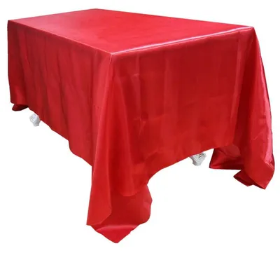 Productafbeelding van Satinede tafelkleed, rechthoekig, 145 x 320 cm, rood, voor evenementen