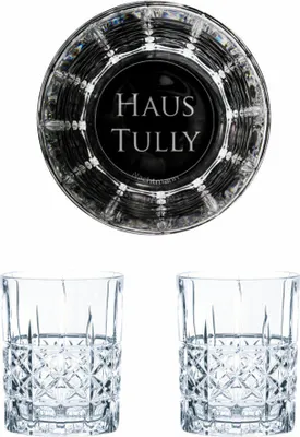 Obrázok produktu pre Sada pohárov na whisky Game of Thrones House Tully, gravírované poháre na whisky, GoT, 2 kusy, krištáľové sklo, 345 ml