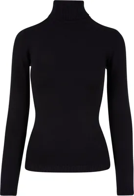 Zdjęcie produktu dla Dámský svetr Urban Classics Damski sweter z dzianiny z golfem czarny - L