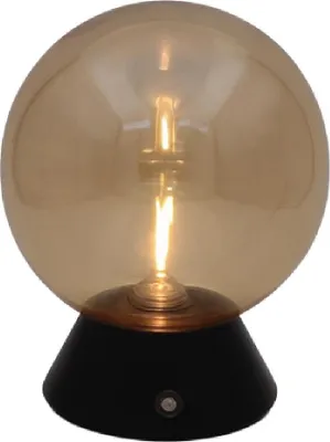 Image de Luxus Europe - Lampe de table tactile Nora, noire - Lampe de table LED sans fil pour intérieur, rechargeable par USB-C