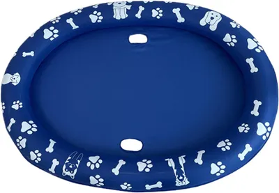 Produktbild von Aufblasbare und faltbare Hundebadewanne mit rutschfestem Boden, Schwimmhilfe für Tiere und Hundefloß für Pool, Gartenpool, Fluss, Kajak, Bootssteg und Welpentraining