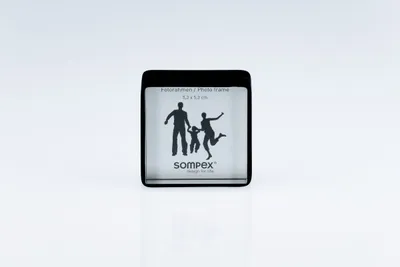 Produktbild von Fotorahmen MINI schwarz klein Glas / Silikonband 5, 3x5, 3x2, 4cm 41870
