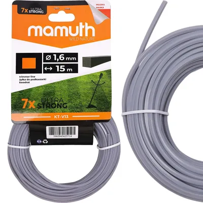 Produktbild von Mähfaden 1,6mm 15m QUADRATIC Motorsense Rasentrimmer Ersatzfaden für Fadenkopf