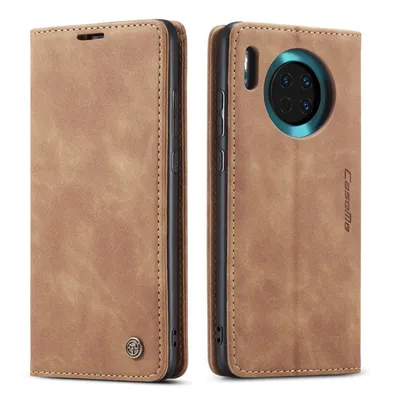 Obrázek produktu pro Huawei Mate 30 Pouzdro, RetroPolyuretanKožené Pouzdro, Kapsy na Karty, Magnetické Uzavírání, Pouzdro s Funkcí Stojánku pro Huawei Mate 30 Hnědý