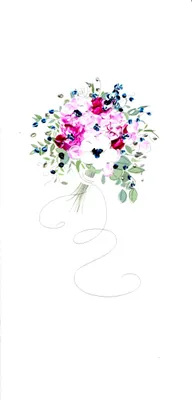 Image de Carte Fleurs Bouquet Coquelicot Dl Og02