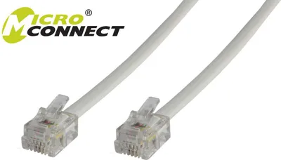Image de Microconnect RJ12/RJ12 2 m 2 m Blanc Câble téléphonique