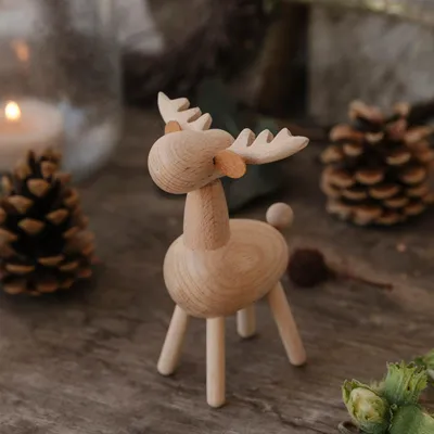 Produktbild von Elch Elmar aus Holz - natur: small