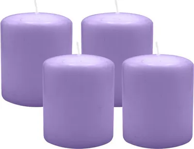 Produktbild von 4er Set Adventskranzkerzen Veilchen Ø 100 x 120 mm