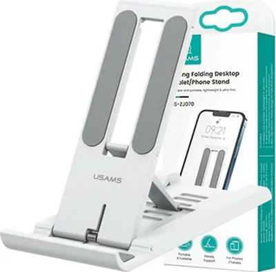Obrázok produktu pre Usams Stojan Na Stôl Pre Telefón/Tablet Biely/Biely Zj070Zj02 (Us-Zj070)