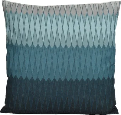 Produktbild von Dekokissen mit Füllung Geometrisches Muster 45x45cm blau