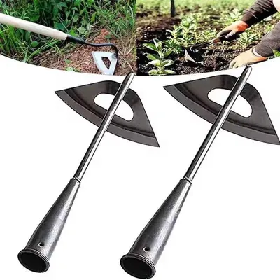 Produktbild von Gehärtete Stahl-Hacke mit Hohlklinge – Handliches Gartenwerkzeug zum Jäten, Lockern & Bearbeiten von Erde für Garten, Gemüsebeet & Landwirtschaft