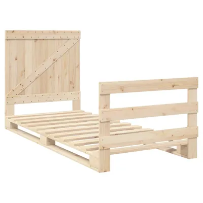Immagine prodotto di Giroletto con Testiera 90x200 cm in Legno Massello di Pino