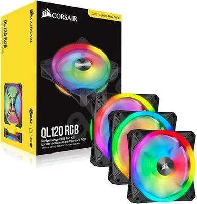 Obrázok produktu pre Corsair iCUE QL120 RGB ventilátor do počítačovej skrine 12 cm čierny, biely