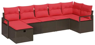 Obrázek produktu pro vidaXL Sada pohovek s polštáři 4 ks Polyratan