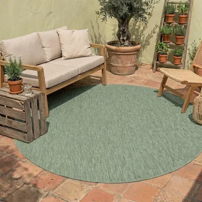 Image de Volero - Tapis d'extérieur rond - Costa Green | Étanche! - Ø 120cm