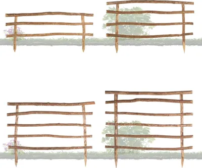 Produktbild von BOOGARDI Lattenzaun Bausatz mit Pfosten · Höhe 60cm Breite 80cm · Gartenzaun Holzzaun Haselnuss rustikales Zaunelement 4 Höhen 10 Breiten