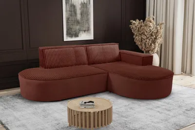Produktbild von Kaiser Möbel Modernes L-förmiges Designer-Ecksofa Modena Soft Kupfer Rechts
