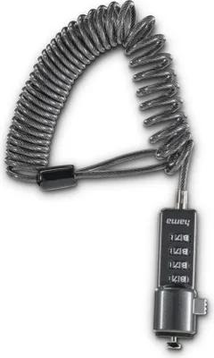 Produktbild von Hama Laptopschloss Portable, Zahlenschloss, 4-stellig
