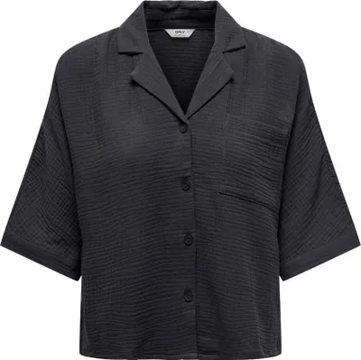 Produktbild von Kurzes Struktur Stoff Hemd ONLTHYRA | XL