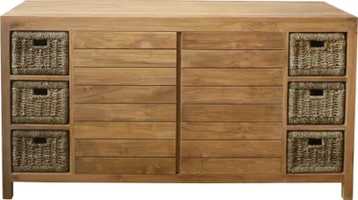 Zdjęcie produktu dla Szafka podumywalkowa Skara lite drewno tekowe 150 cm