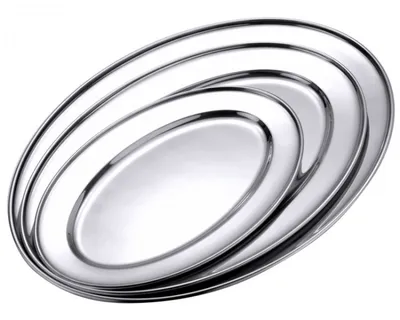 Produktbild von CONTACTO Bratenplatte, oval, flach, Höhe: 16 mm, Länge: 350 mm, Breite: 220 mm