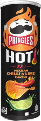 Zdjęcie produktu dla Pringles Hot Mexican Chilli und Lime Stapelchips Packung 160g