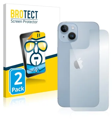 Produktbild von 2x Für Apple iPhone 14 (Rückseite) Schutzfolie BROTECT Displayschutz Display Schutz Folie Klar Transparent