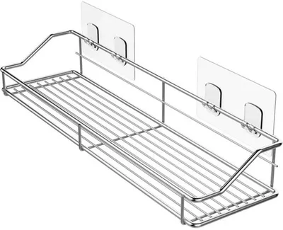 Produktbild von Unyqoos ® Selbstklebendes Duschregal aus Edelstahl ohne Bohren – Einfache Installation für die Badzimmerorganisation