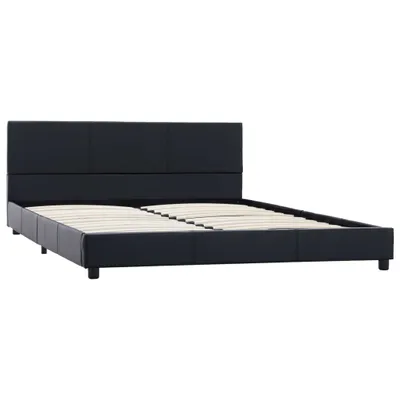 Produktbild von vidaXL Bettgestell Schwarz Kunstleder 160x200 cm