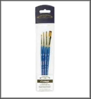 Produktbild von Aquarellpinsel aus Synthetikhaar, 4-teilig, präzise, farbreich