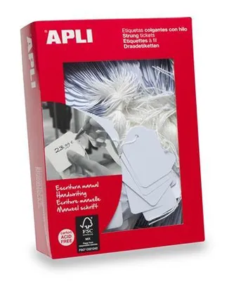 Image de APLI Étiquettes de prix, blanches, 11 x 29 mm, 00385