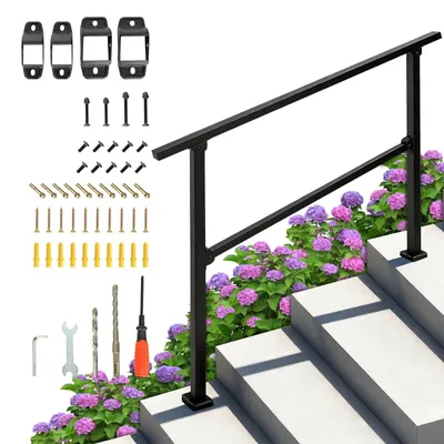 Handlauf für Außentreppen, 135 cm, für 3-4 Stufen, verstellbar