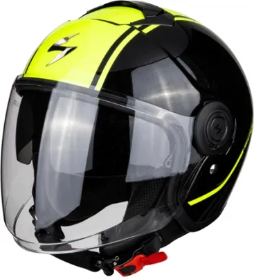Zdjęcie produktu dla Kask motocyklowy SCORPION EXO-CITY AVENUE metaliczny czarny/neonowożółty S