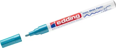 Produktbild von Glanzlack-Marker edding 751 1-2mm hellblau Packung mit 10 Stück